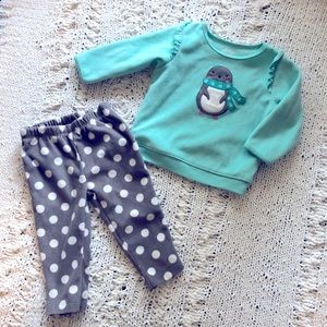 Baby fleece outfit winter 3-6 months
